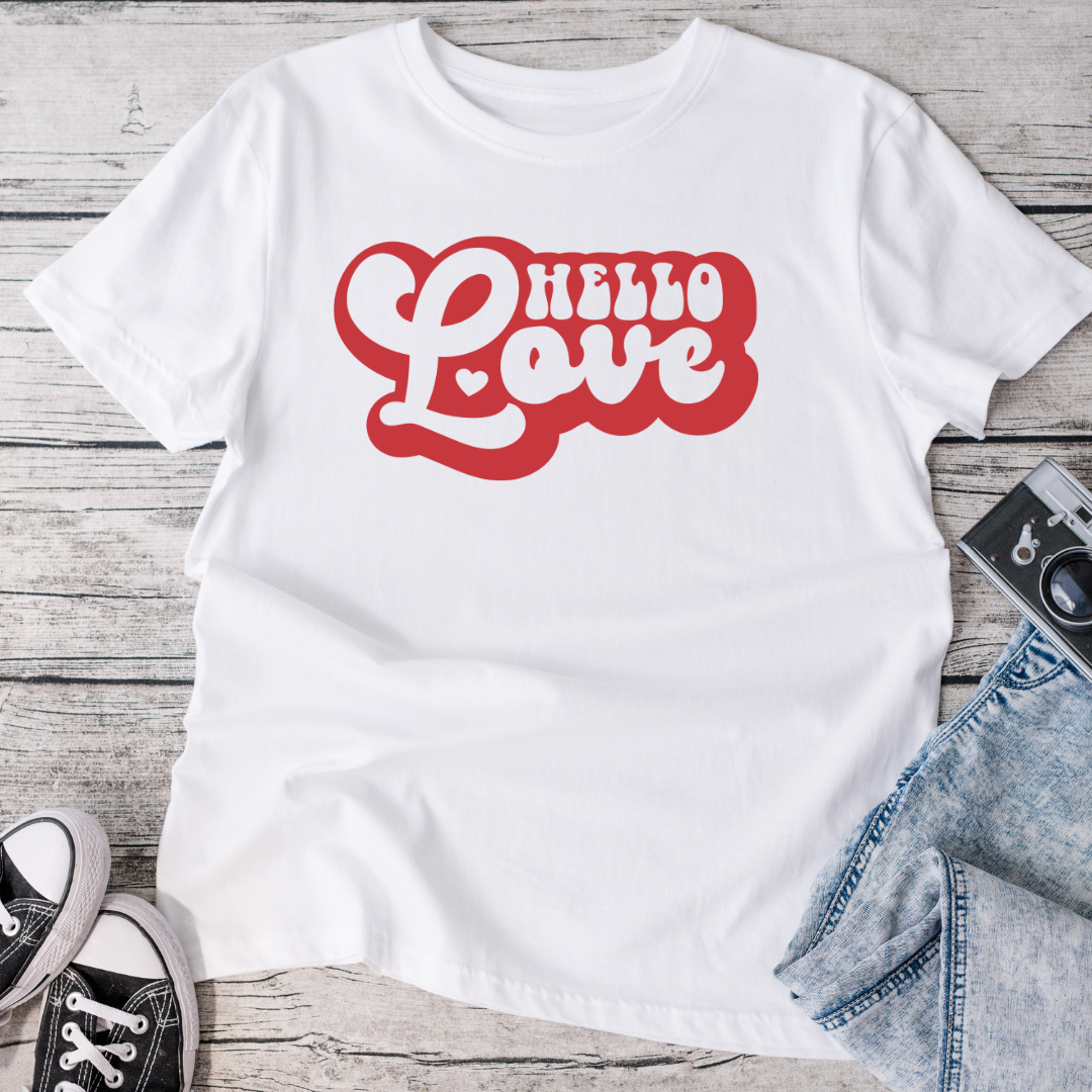 Hello love 2025 t shirt