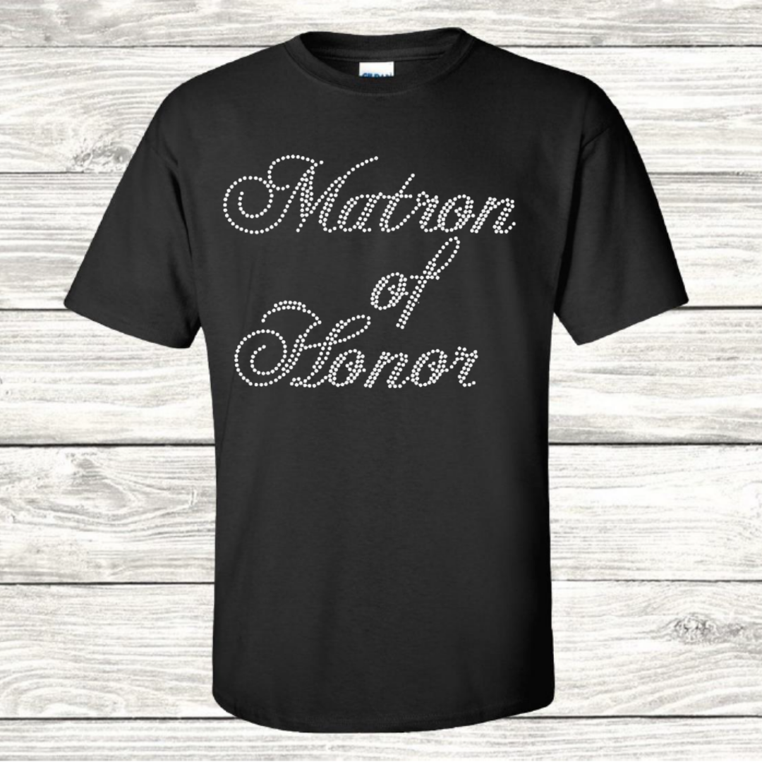 Matron of Honor Bling T-Shirt