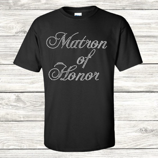 Matron of Honor Bling T-Shirt