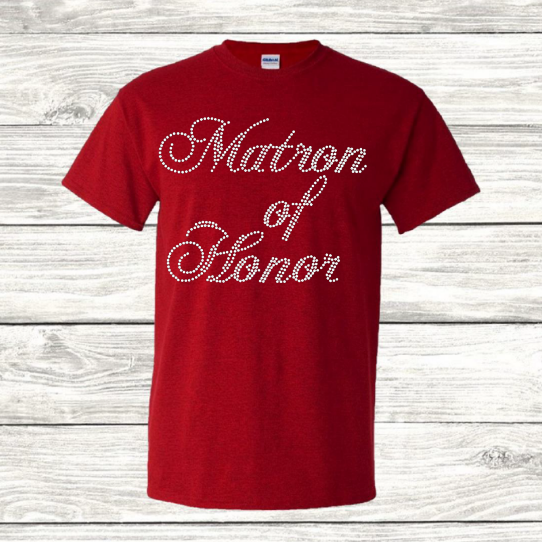 Matron of Honor Bling T-Shirt