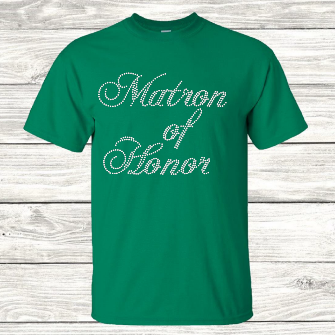 Matron of Honor Bling T-Shirt