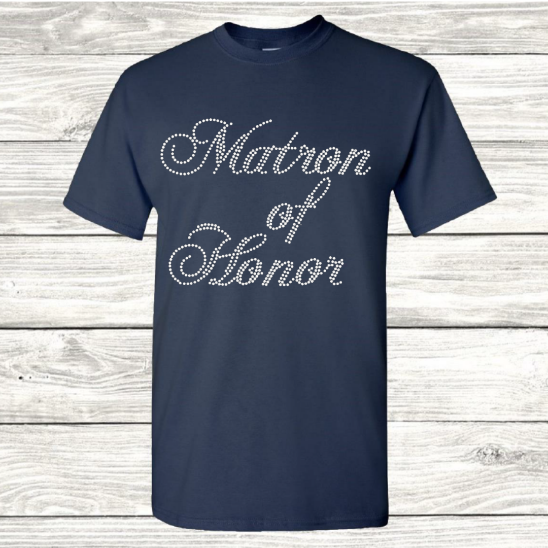 Matron of Honor Bling T-Shirt