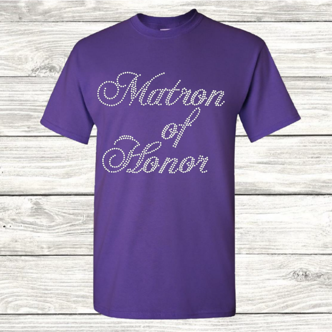 Matron of Honor Bling T-Shirt