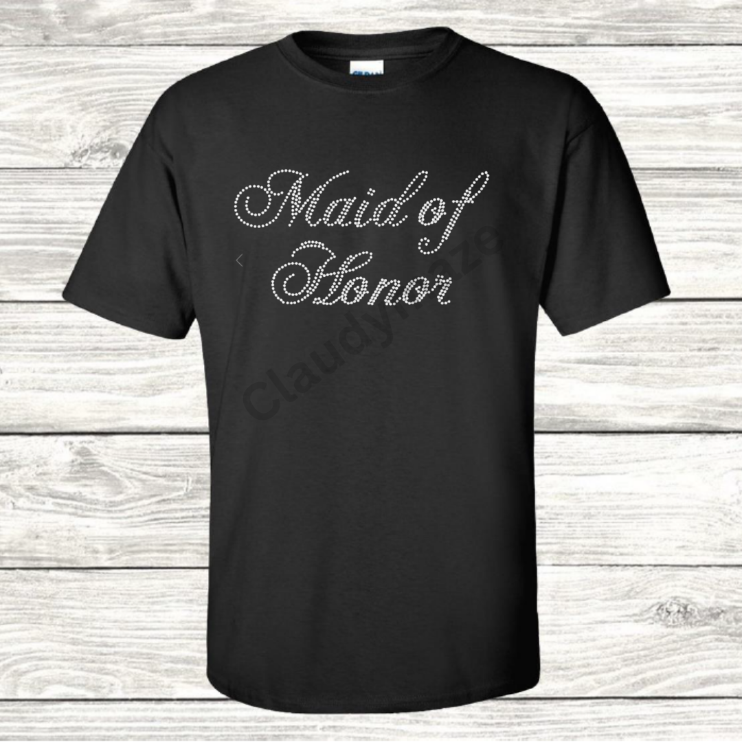 Maid of Honor Bling T-Shirt