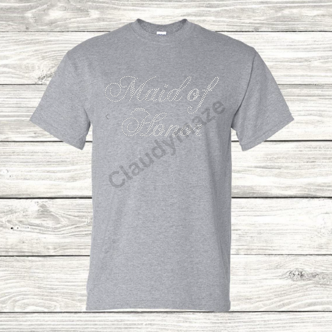 Maid of Honor Bling T-Shirt