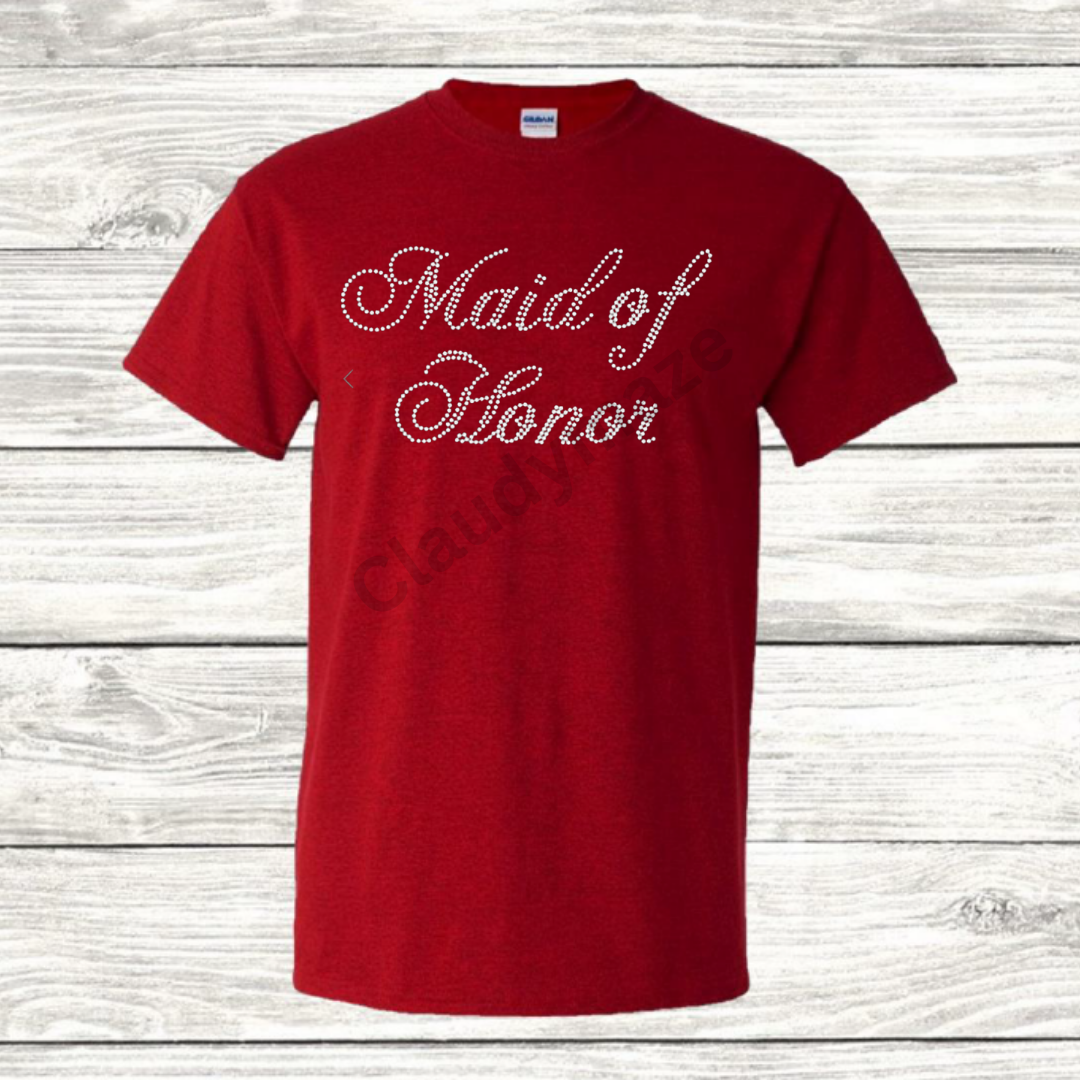 Maid of Honor Bling T-Shirt