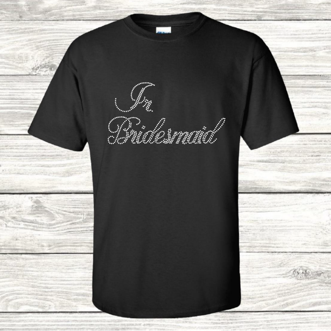 Kids Jr Bridesmaid Bling T-Shirt