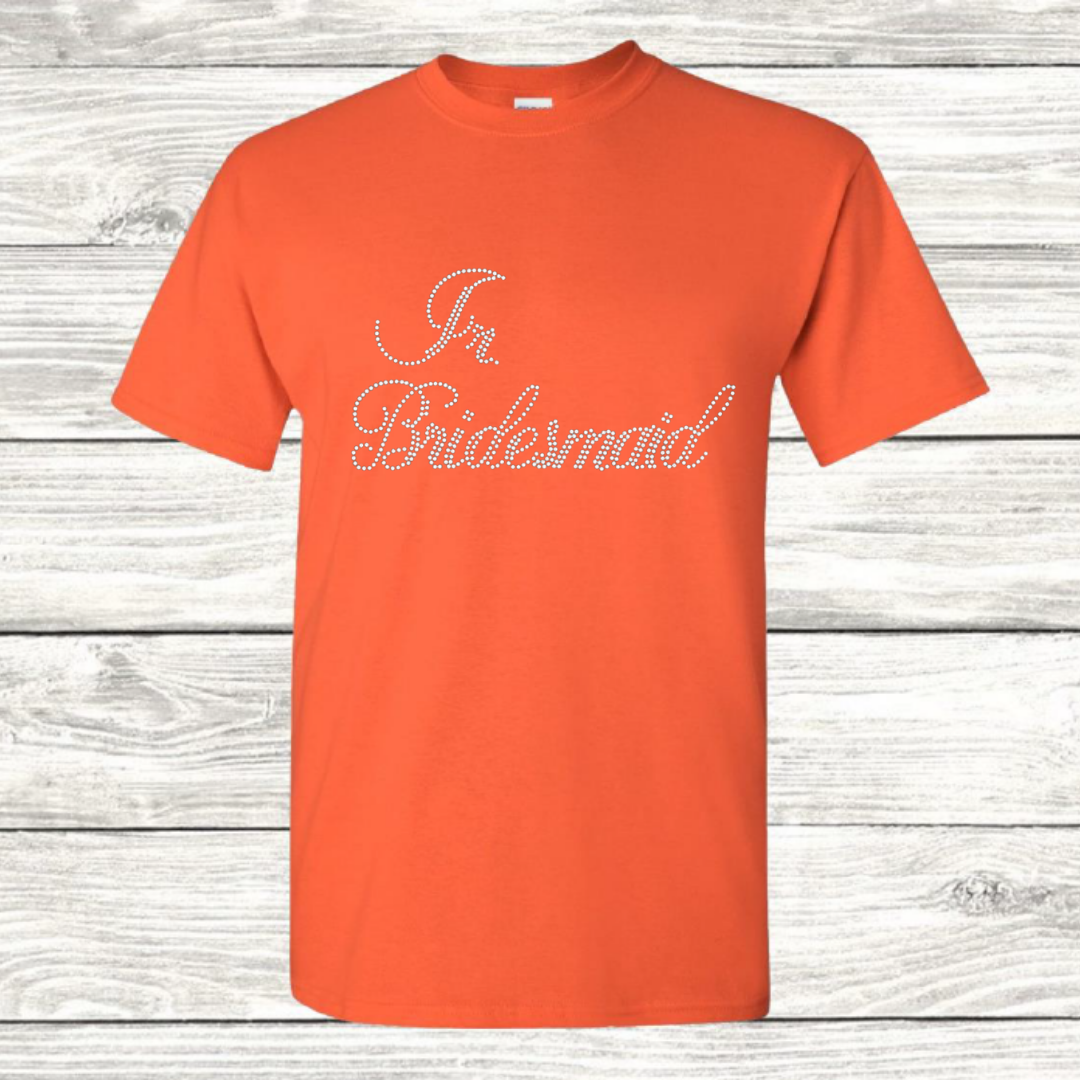 Kids Jr Bridesmaid Bling T-Shirt