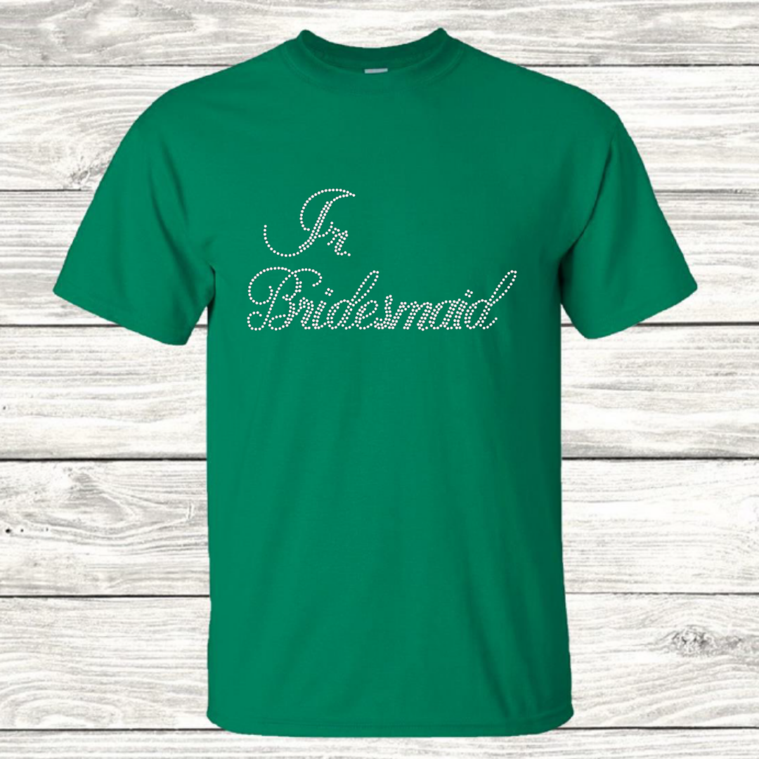Kids Jr Bridesmaid Bling T-Shirt