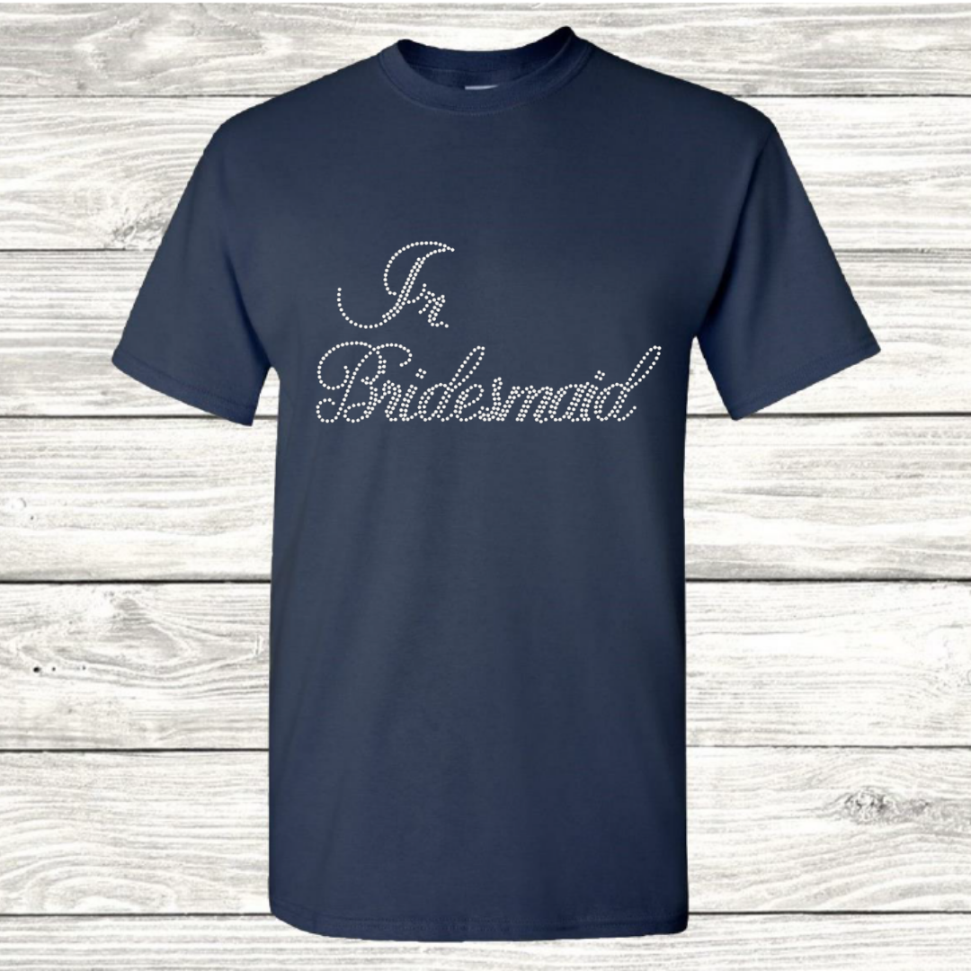 Kids Jr Bridesmaid Bling T-Shirt